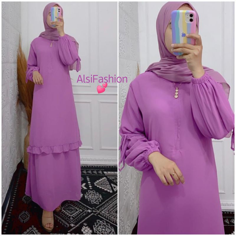 Gamis Malaysia/Melayu PEKANBARU/Busui/Full Furing