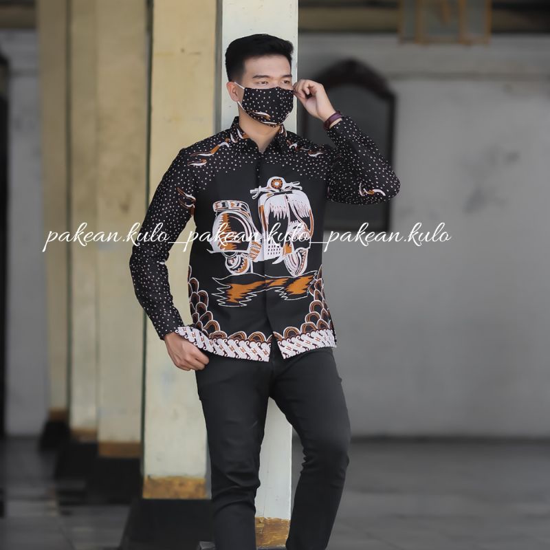 Batik Premium Pria Slimfit 053 || Motif Vespa