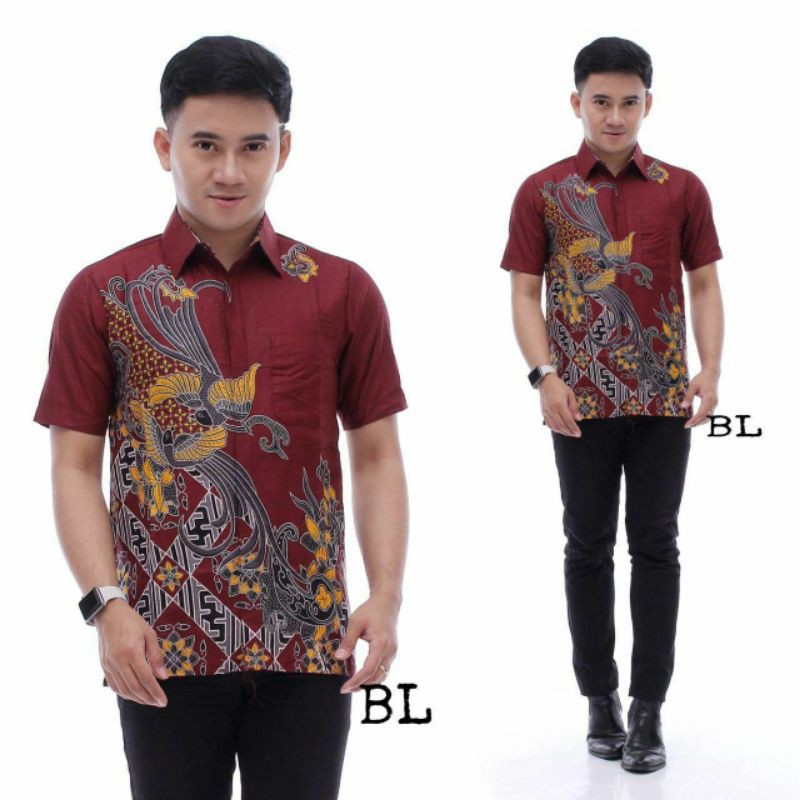 BATIK COUPLE KELUARGA sania ruffle ori ndoro jowi dnt motif kenari merah-H kenari maroon