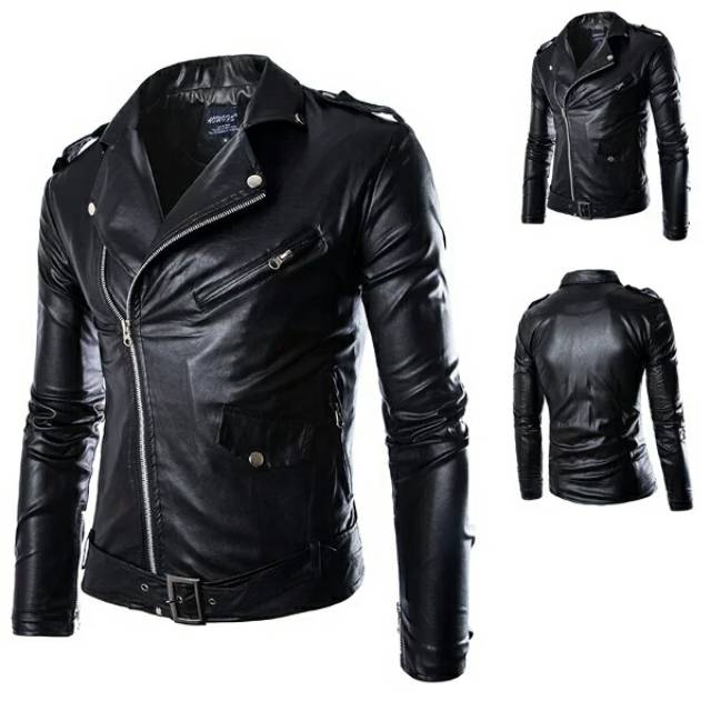 Jaket Kulit Sintetis Bikers Rock N Roll WJS613 PU LEATHER SEMIKULIT