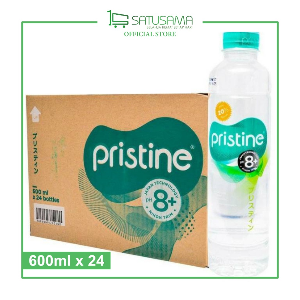 

Pristine 8+ water 600ml x 24 Botol / Air Mineral