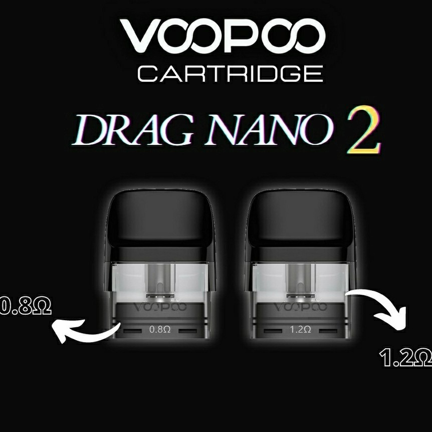 CATRIDGE DRAG NANO 2 0.8 OHM dan 1.2 OHM