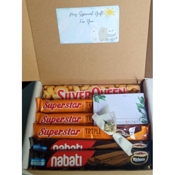 

Snack Box/ Kado Ultah/ kado wisuda/ kado sidang/ kado anak/ kado pria/ kado wanita