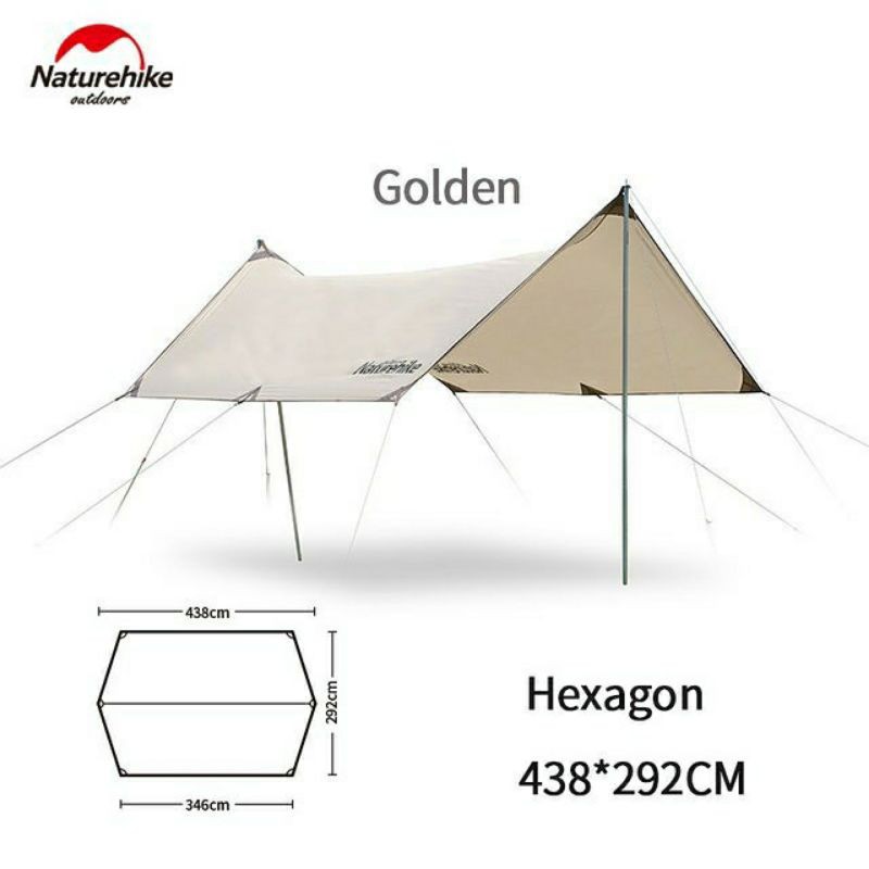 FLYSHEET GIRDER SHELTER NATUREHIKE NH20TM006 (HEXAGON) // FLYSHEET TENDA NATUREHIKE HEXAGON