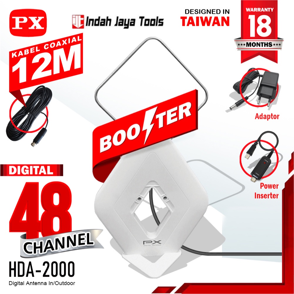 PX HDA-2000 ANTENA TV Digital Indoor Outdoor Antene PX HDA2000 Booster