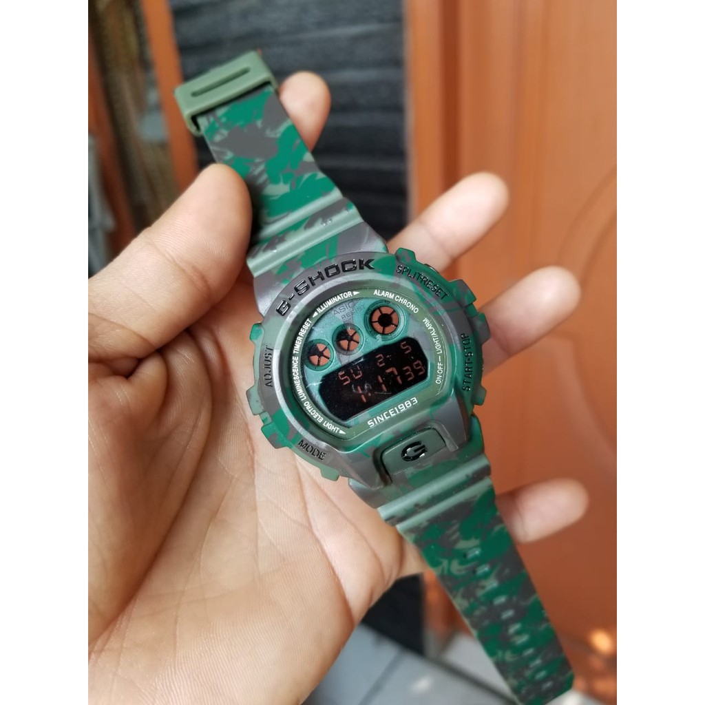 NEW ARMY !!! DW 6900 GSHOCK CASIO JAM TANGAN PRIA LORENG ARMY KEREN