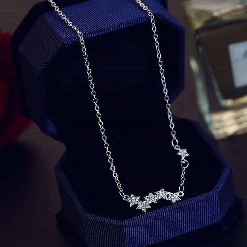 [Ready Stock]Fashion Silver Plated XINGX Micro Diamond Pendant Necklace