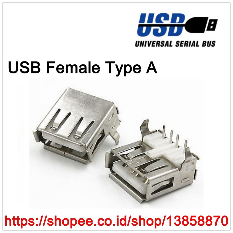 Jual Socket Connector Usb Female Type A - 90 Degrees Square | Shopee