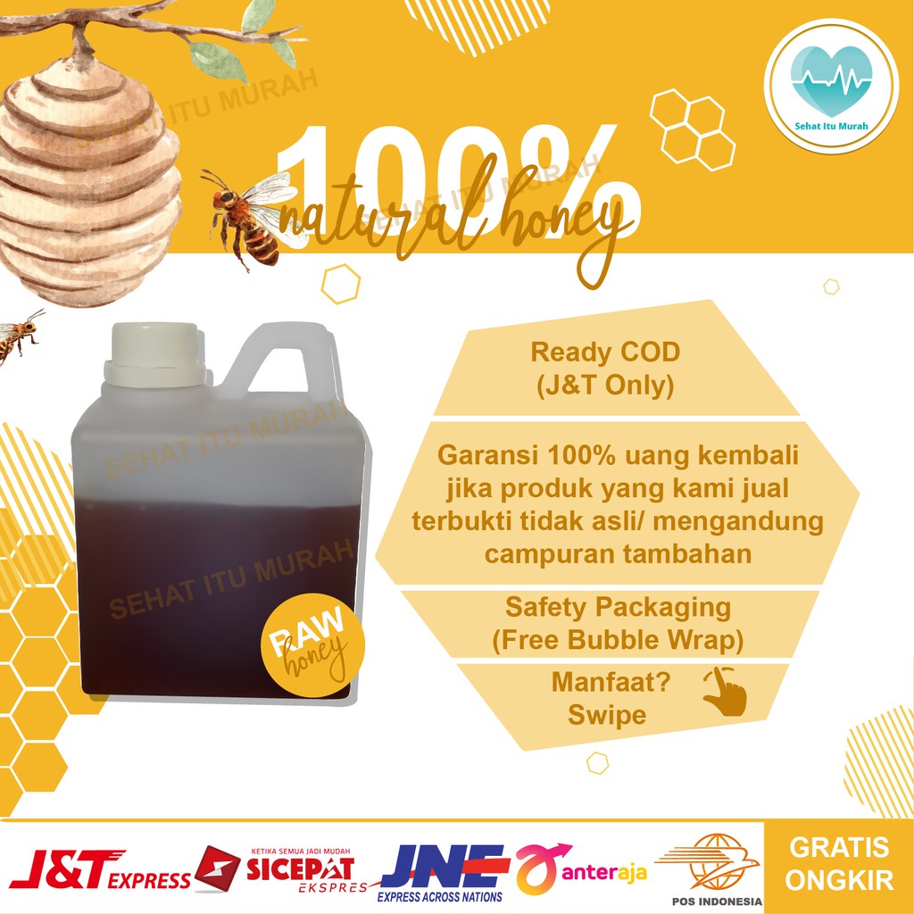 

Madu Murni Asli 500 gr - Raw Honey - Madu Sarang - Madu anak