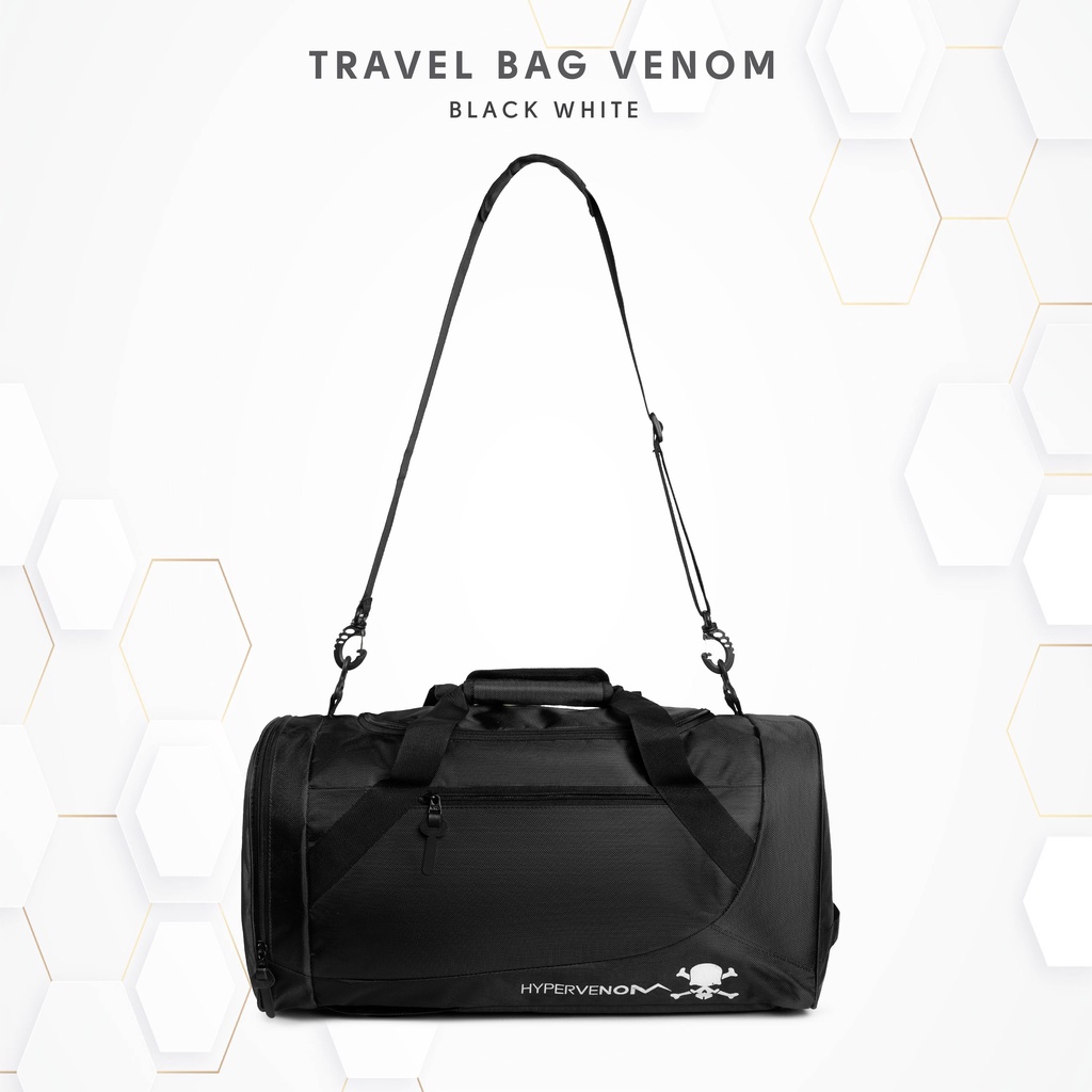 Tas Travelling Venom Tas Travel Bag Premium Dilengkapi Busa Tas Olahraga Gym Futsal Fitness Sepatu