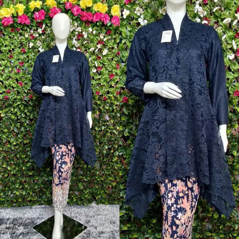 BISA COD ✓ SETELAN KEBAYA BRUKAT MODERN FLOY/KEBAYA WISUDA/KEBAYA KARTINI/BAJU KEBAYA BY KIRANAOL