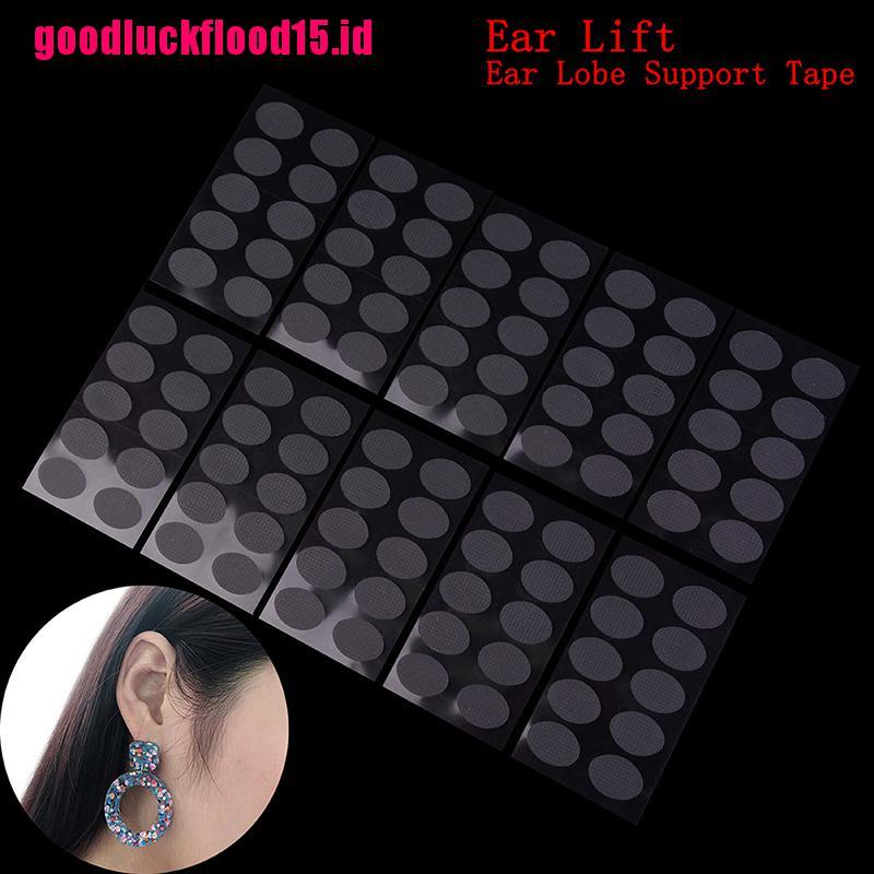 (LUCKID) 100pcs tape lobe invisible Elastis Penyangga Telinga