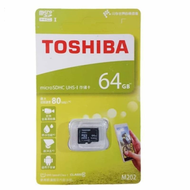 MICRO CARD TOSHIBA 64GB COCOK BUAT SEMUA CCTV IP CAM