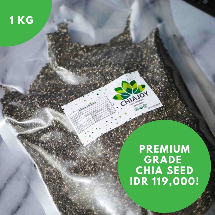 

Chia Seed Mexico Organik Chiajoy Untuk Diet 1 KG - CHIASEED