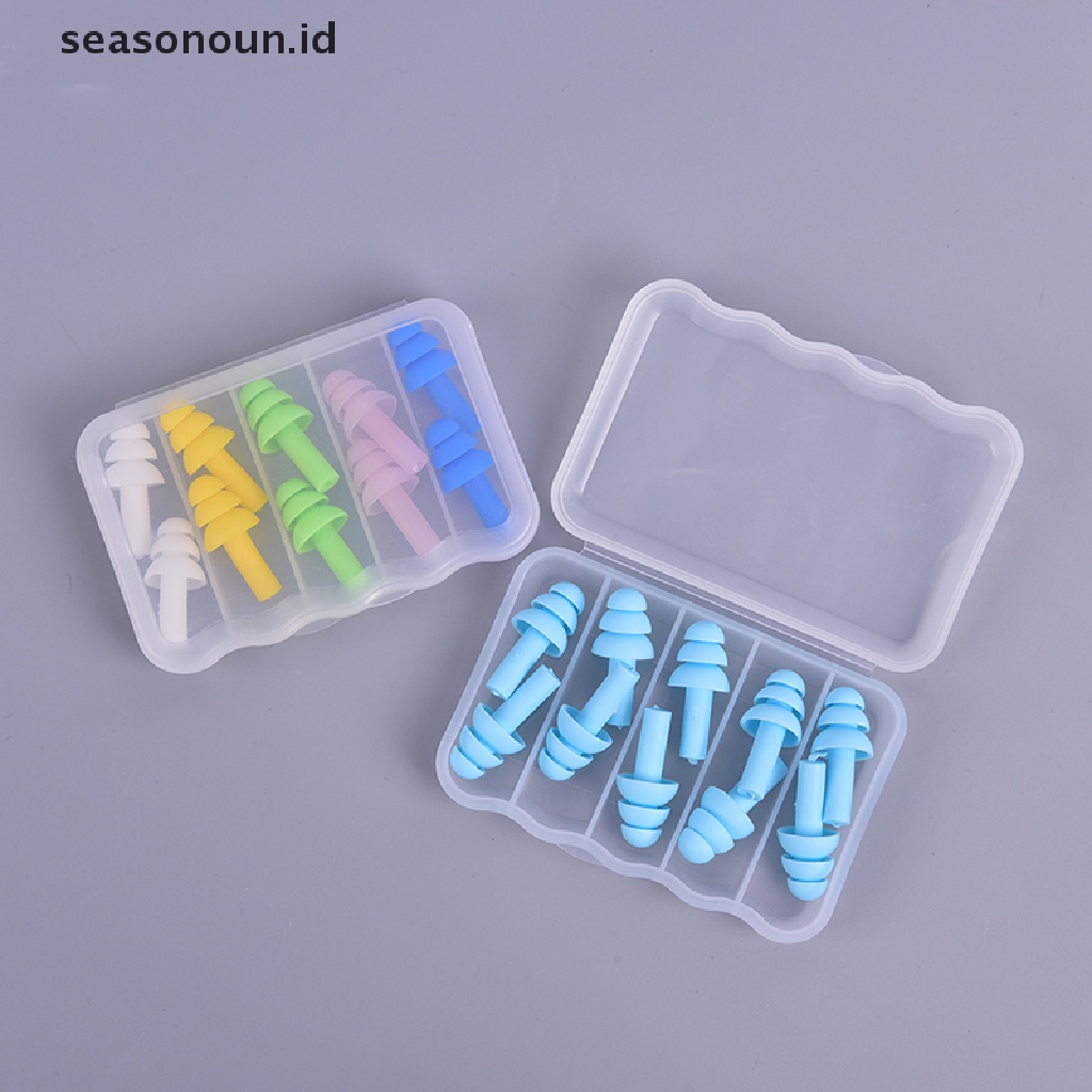 5 Pasang Earplugs Bahan Silikon Untuk Berenang