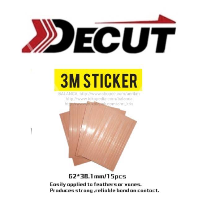 

DECUT 3M STICKER Double Side Tape for Spin Wing Vanes Fletching Double Tape Sticker Perekat Panahan