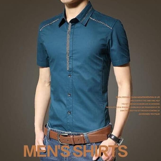 KEMEJA ROBY TOSCA SC Kemeja pria katun strecth hijau tosca