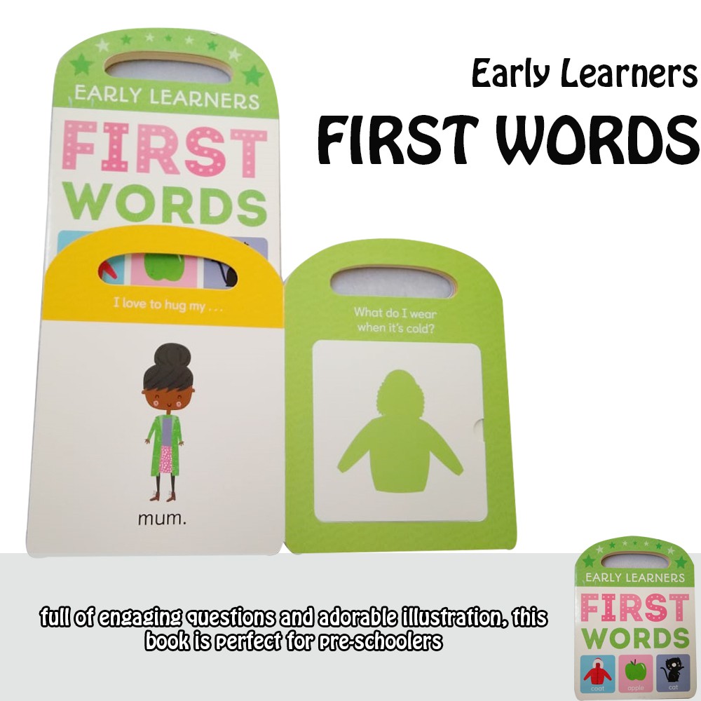 FIRST WORDS Buku Bayi Early Learners  board book - kata pertama bbw