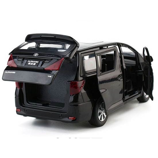 Cod Mainan Diecast Metal Mobil Toyota Alphard Pull Back Lampu Skala 1:27
