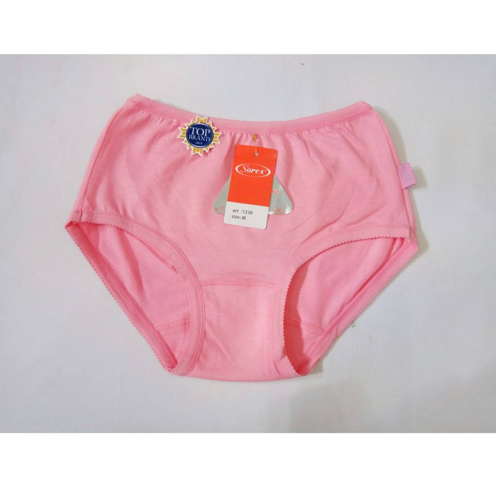 Celana Dalam wanita Jumbo SOREX 1230 M L EL QL CD SUPER SOFT ukuran besar xl polos katun halus jahitan belakang
