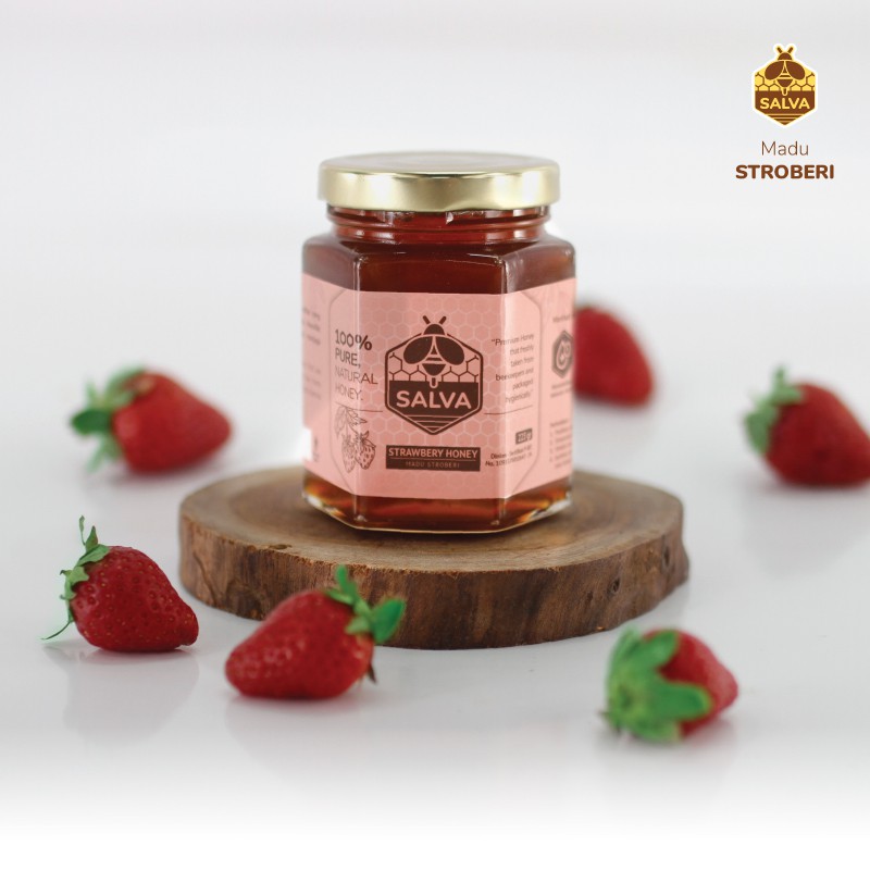 

SALVA Honey - Madu Strawberry 225 gram - Madu Murni - Madu Asli - Madu Hutan 100%