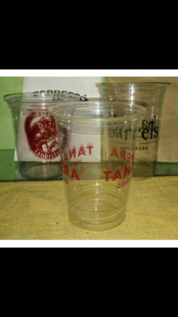 Flat Lid / Tutup Datar Gelas Plastik Pet Ukuran 12oz, 14oz Dan 16oz