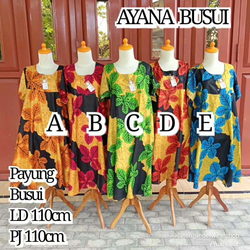 Daster batik jogja model payung kancing depan daster payung busui