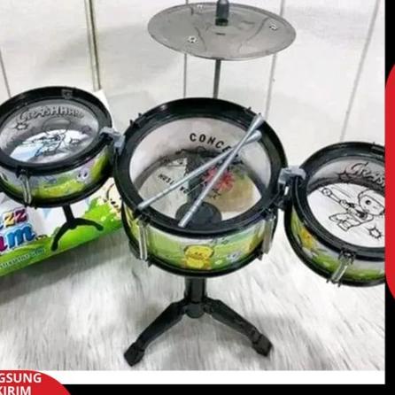 Mainan Edukasi Alat Music Anak Drum / Dram Mini Jazz set | Dram Kecil Set | Gendang Mainan Anak new