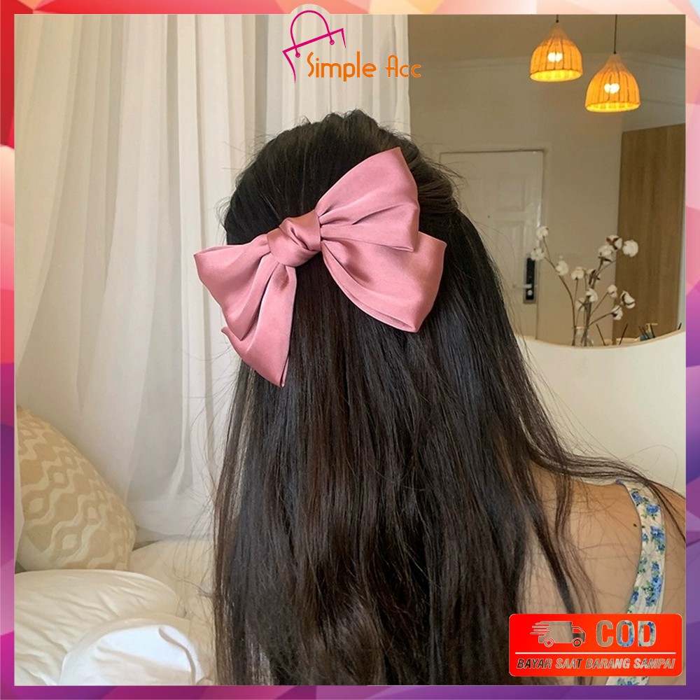 ~COD~DO-C160 Ikat Rambut Pita Besar Kuncir Rambut Hairband Aksesoris Wanita Kunciran Rambut Korea-4