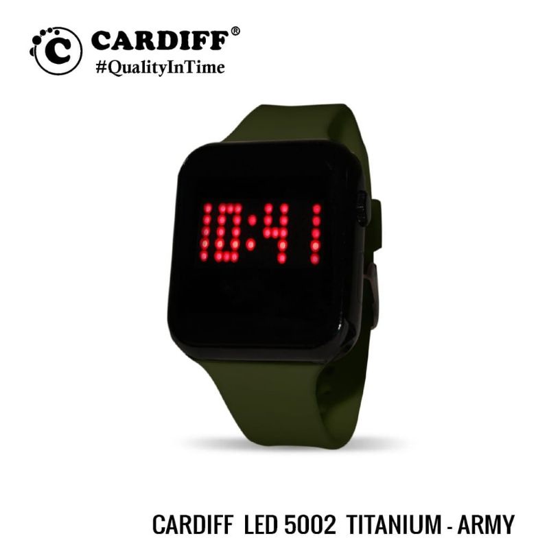 JAM TANGAN LED COD Jam Tangan Cardiff LED 5002 Black Series Best Seller