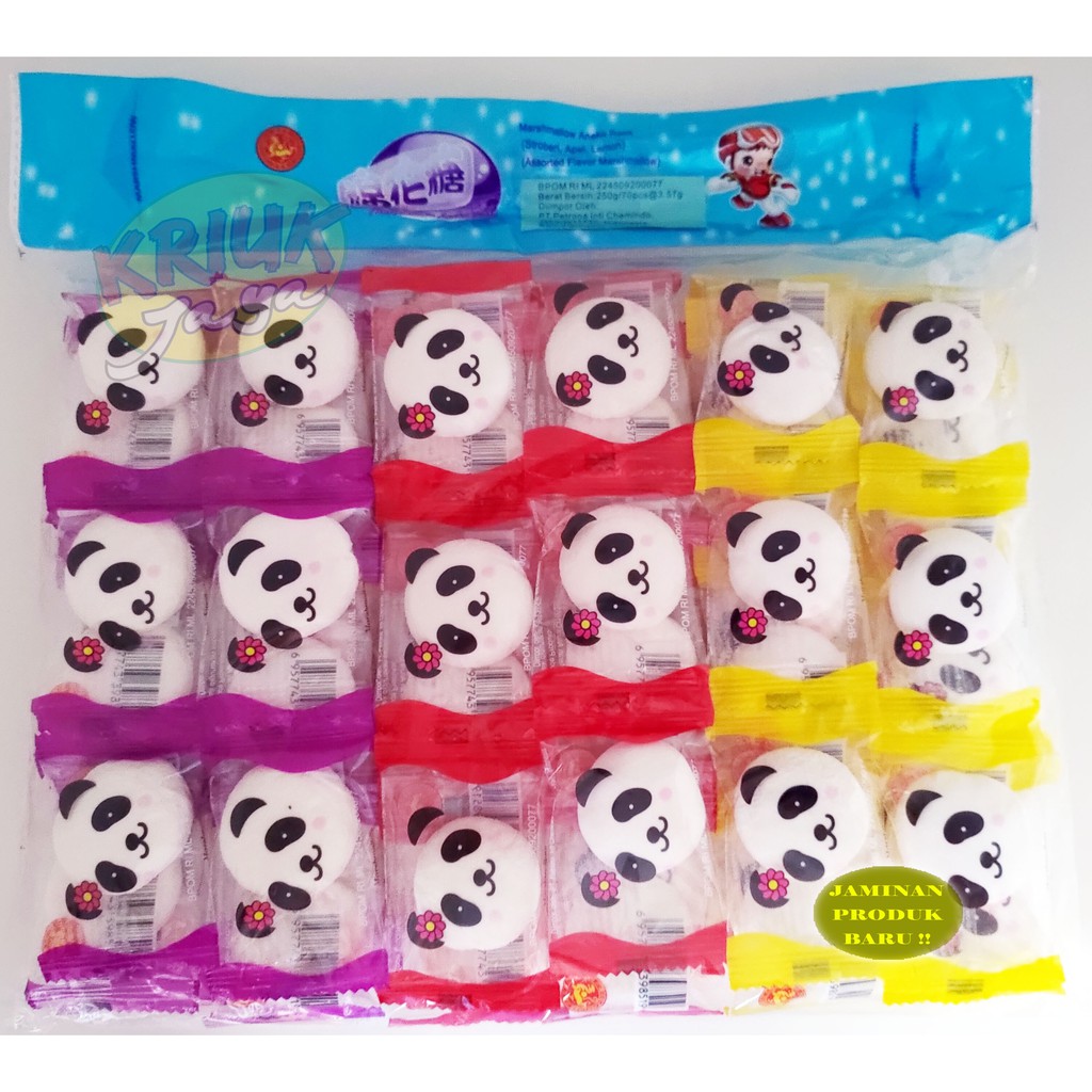 

Permen MARSHMALLOW PANDA Aneka Rasa 250 Gram 70 pcs