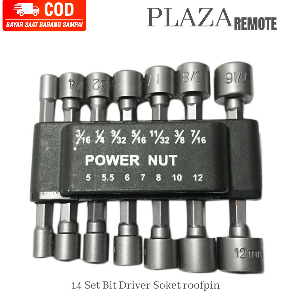 MATA BOR Hex NUT Soket ROOFING SET 9 PC DAN 14 PC