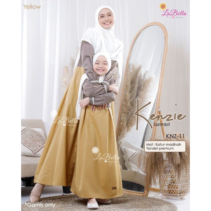 BAJU GAMIS COUPLE IBU DAN ANAK TERBARU KENZIE LABELLA COUPLE IBU DAN ANAK PEREMPUAN HARI RAYA