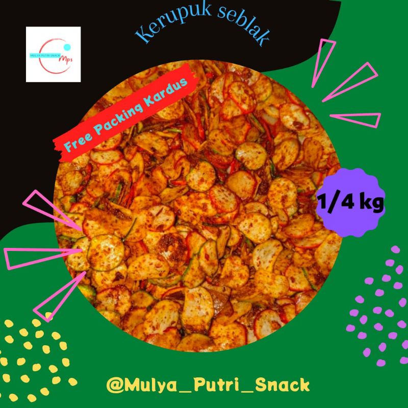 

{ 250gr } Kerupuk seblak pedas kemasan 250 gr