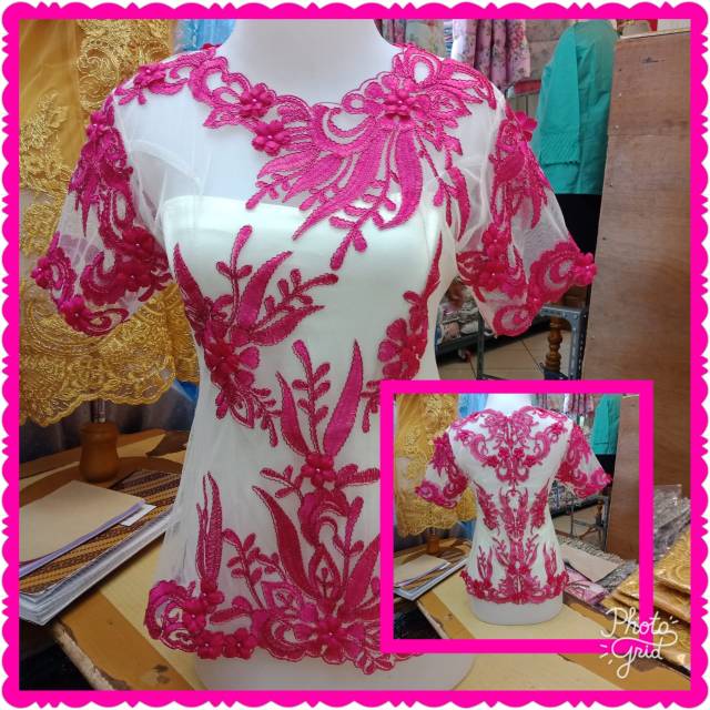 Kebaya tulle lengan pendek