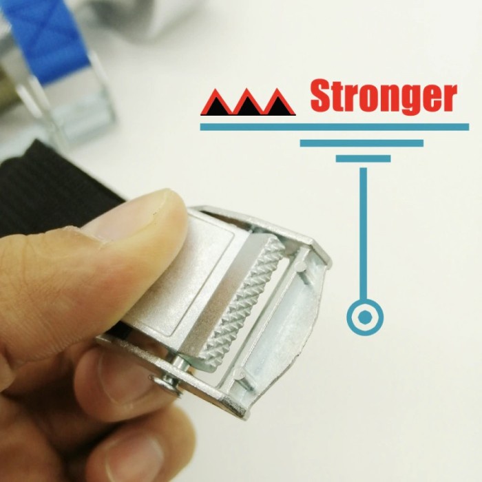 2 METER CAR Gesper Strap Nylon Tali Kargo Pengikat Barang Paket Motor