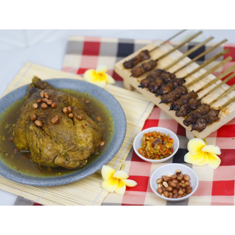 

PAKET AYAM BETUTU + SATE MANIS JIMBARAN