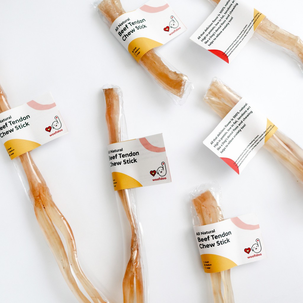WOOFIDOO Beef Tendon Chew Stick / Chew Anjing / Dog Treat Snack/ Urat Tendon Sapi / Himalayan Cheese