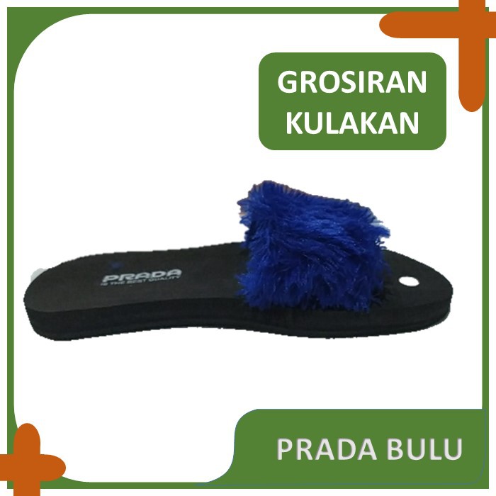 [WANITA] GROSIR KULAKAN Sandal Prada Bulu
