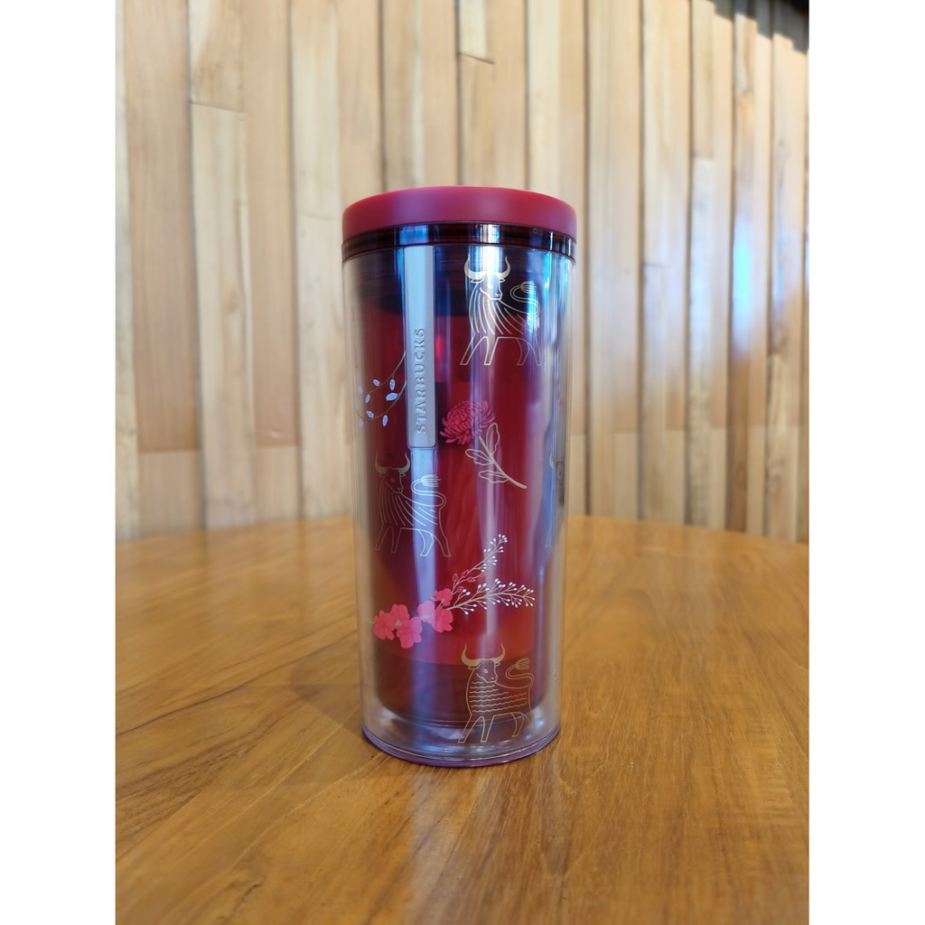 Starbucks Tumbler CNY OX and Flower