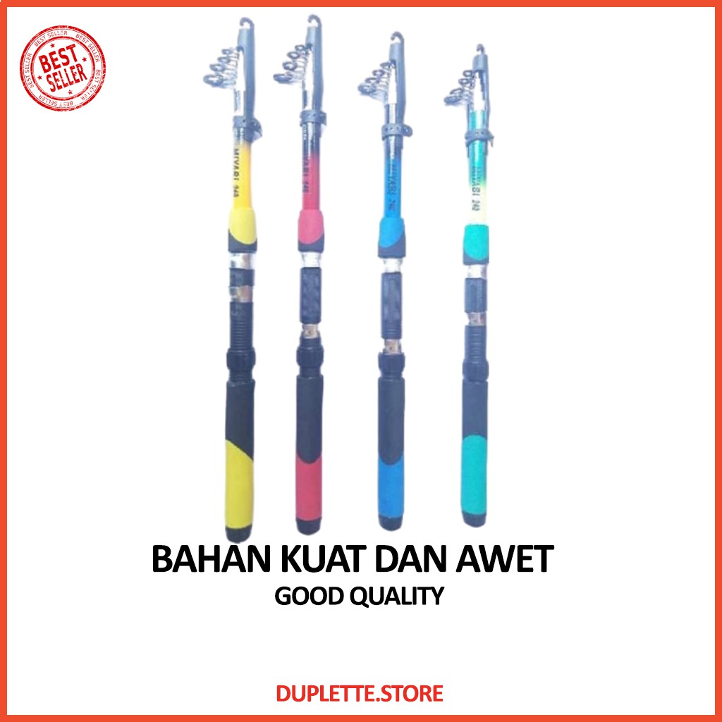 Joran Pancing Alat Pancing Joran Antena Catfish Miyabi panjang 2,4 Meter H4X5