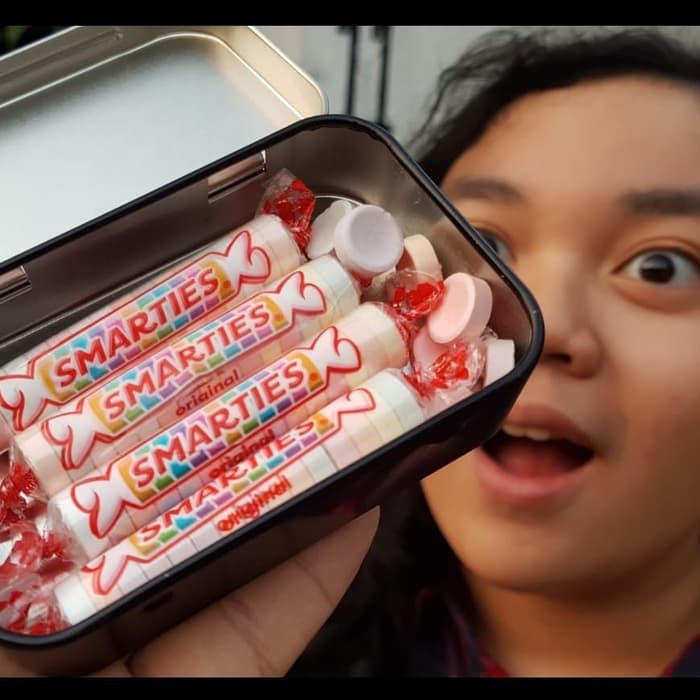 

Permen import SMARTIES candy roll. Permen favorite Amerika. rare