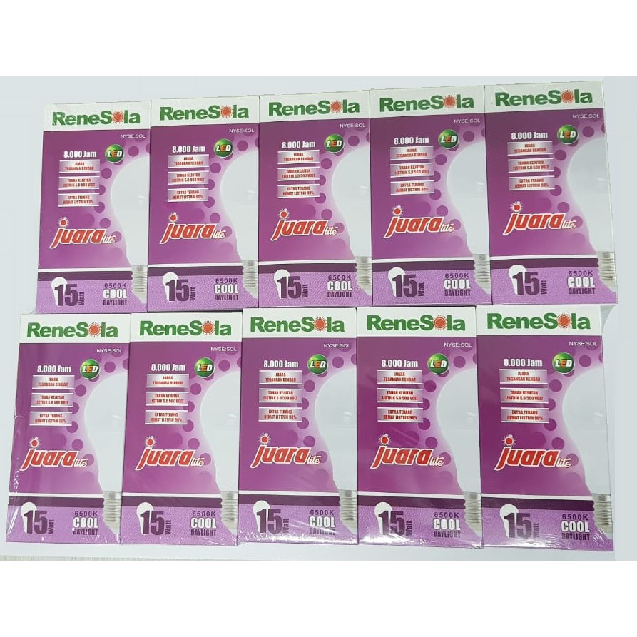RENESOLA LAMPU LED BULB 15W 15 WATT PUTIH (GARANSI &amp; HARGA GROSIR) JUARA PROMO MURAH ORIGINAL