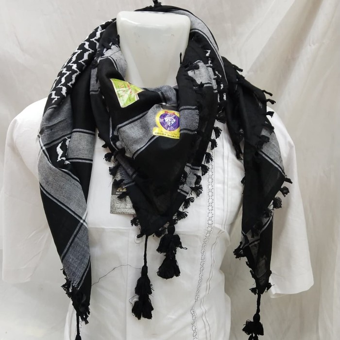 Sorban sorban hitam putih khas arab and palestine(S1K2) Sorban Serban Sorban Syal Sorban Premium Sor