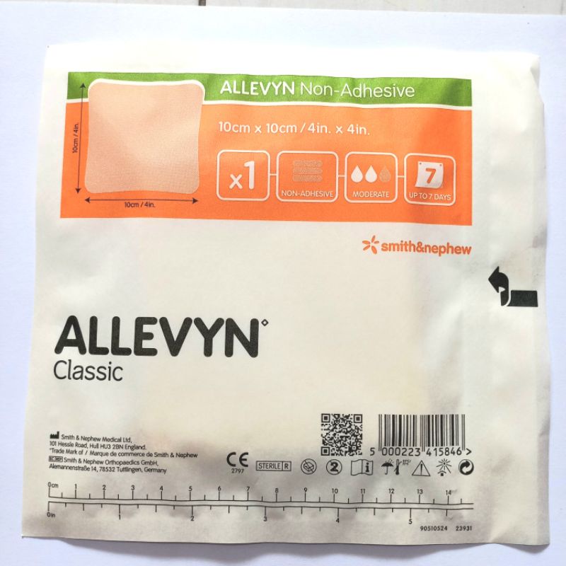 Allevyn Non Advesive 10x10cm Plester Pasien Diabetes Allevyn Non Adhesive Allevyn Clasic Allevyn Cla