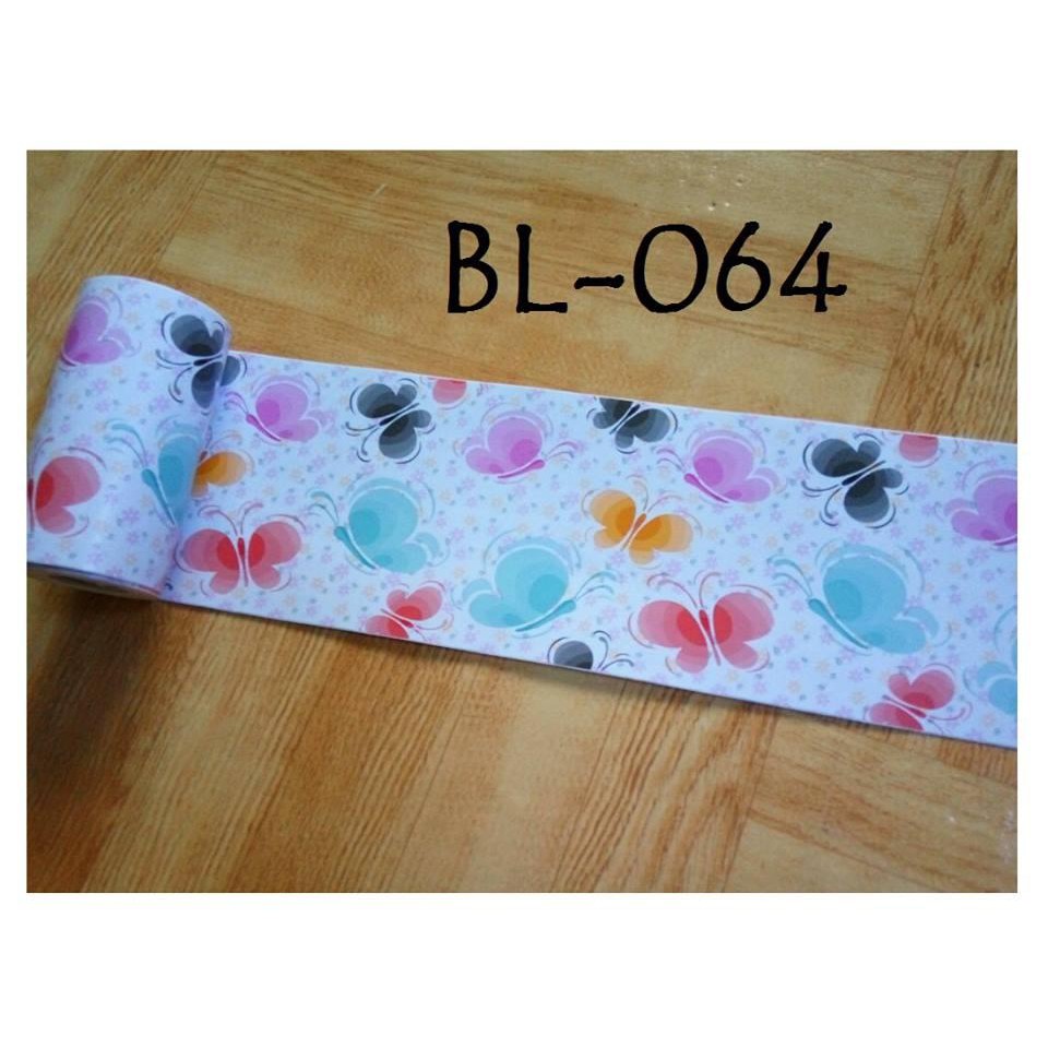WallBorder List Sticker Wallpaper Hati Putih Biru Muda 065