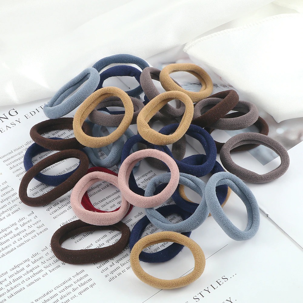 IKAT RAMBUT DONAT JUMBO ELASTIS KUNCIRAN SIZE BESAR WARNA WARNI IKET RAMBUT WANTA HAIR TIE KOREAN STYLE PEREMPUAN 1 SET ISI 6 PCS SR42