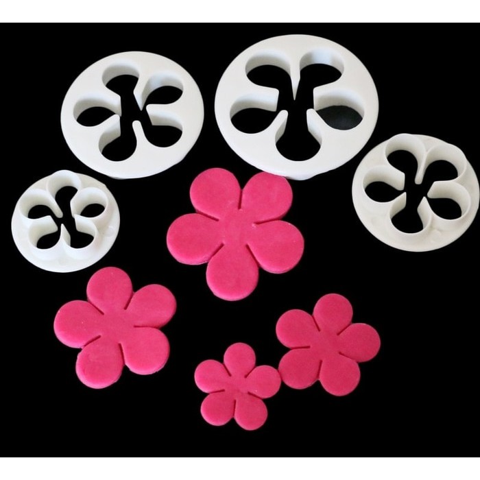 Fondant Plunger Cutter  - Cetakan Fondant Rose Petal (4pcs)