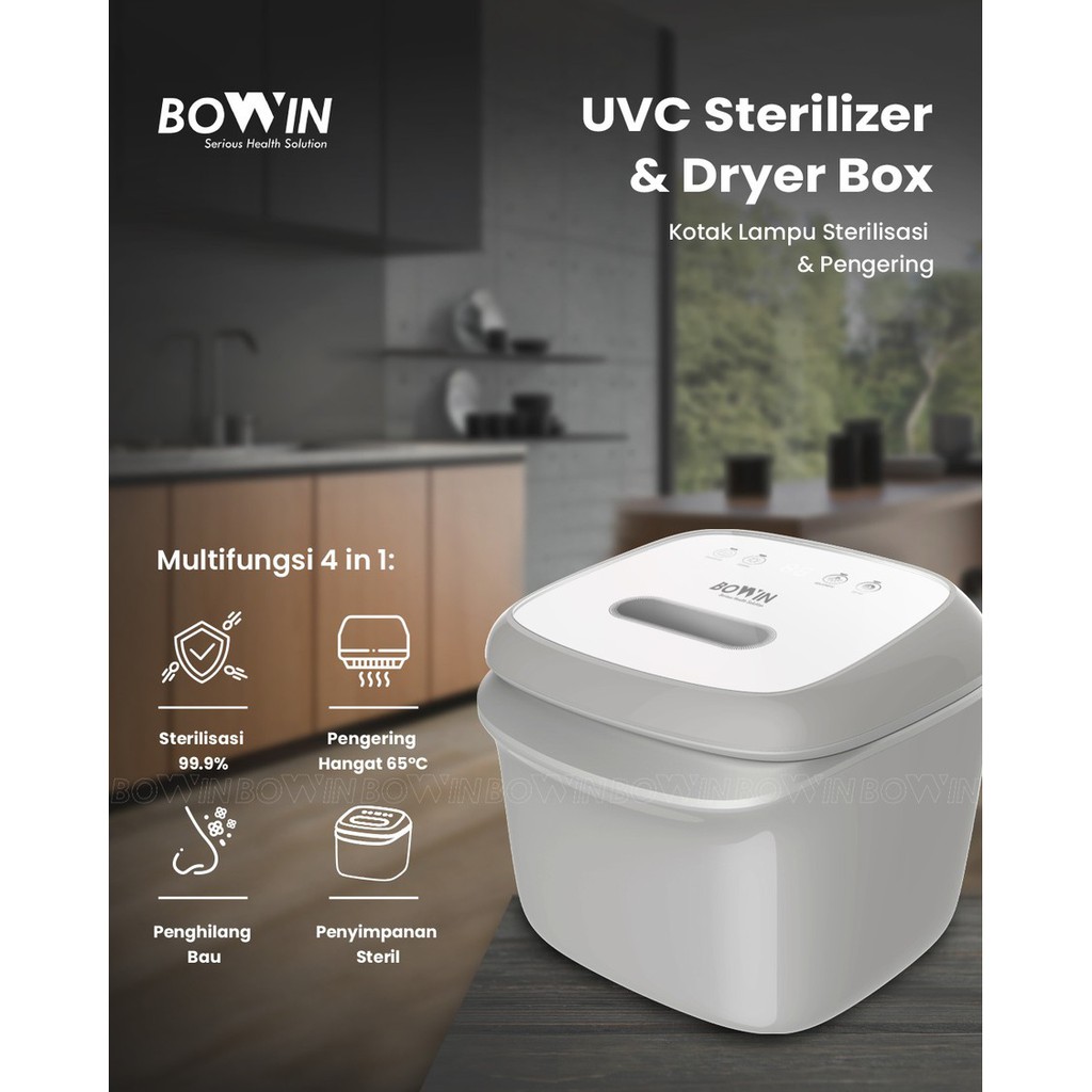 Bowin UVC Sterilizer & Dryer 4in1 (Baby Box Sterilisasi & Pengering)