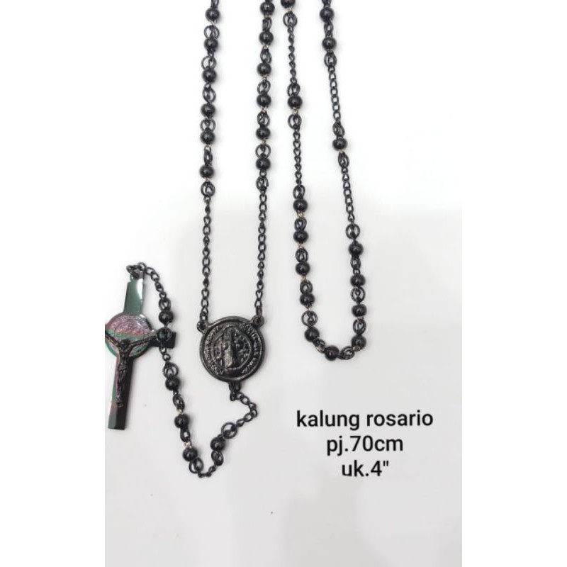 Kalung Rosario Hitam Titanium4